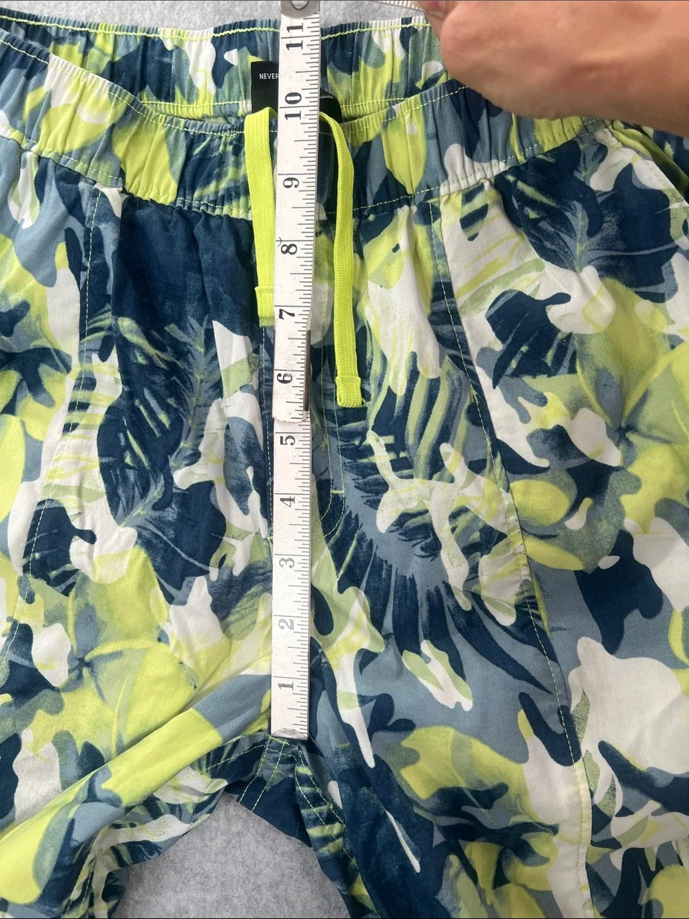 The North Face Yellow Neon Camo Athletic Shorts